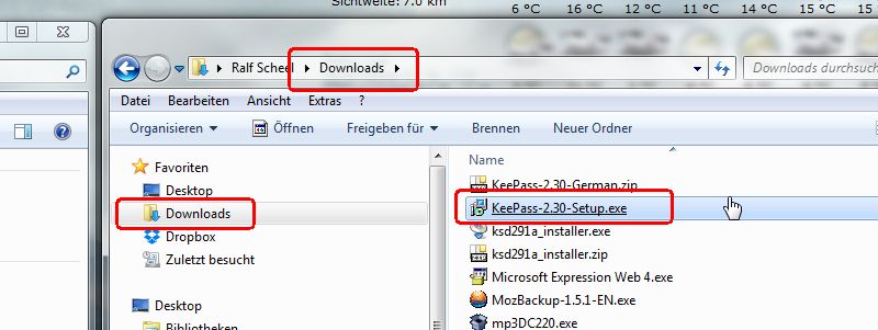 Downloadfenster